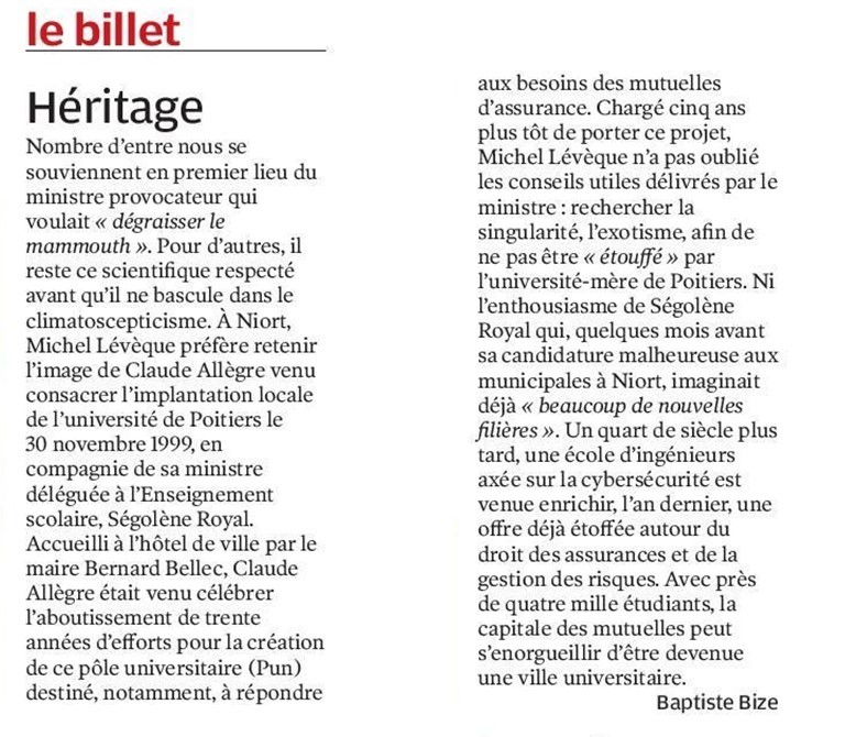 Billet de Baptiste Bize