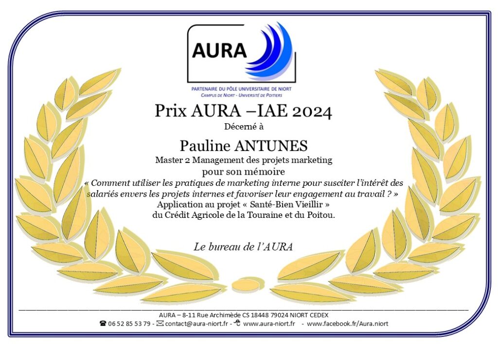 Prix Diplômes IAE 2024 -Pauline ANTUNES